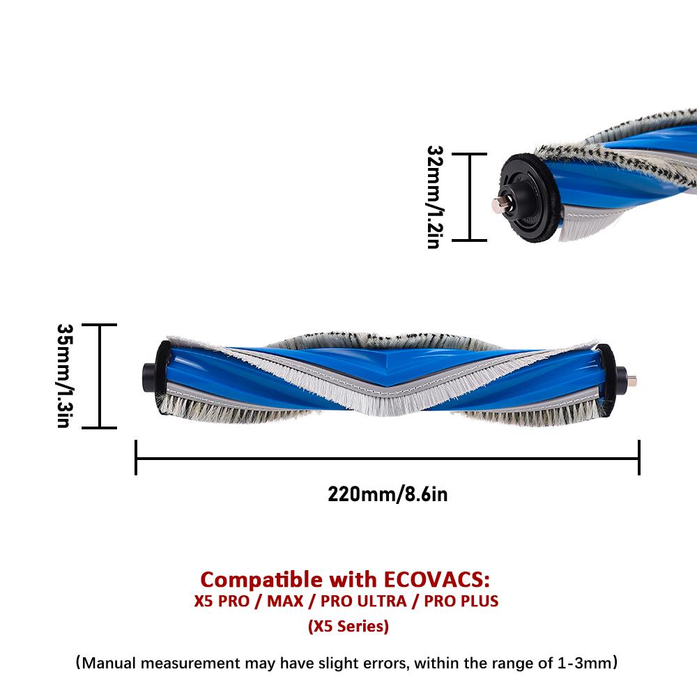 For Ecovacs Debot X5 OMNI /X5 PRO OMNI/X5 PRO/X5 Max Vacuum Cleaner Roller Brush Side Brush Hepa Filter Dust Bags Parts