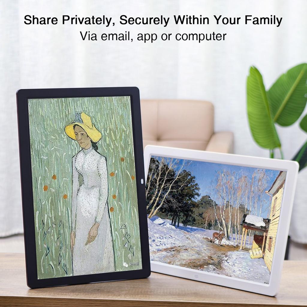 Rama foto digitala HD de 17 inchi, 1440 x 900, Album foto electronic cu LED ultra-subtire Rama foto LCD cu telecomanda