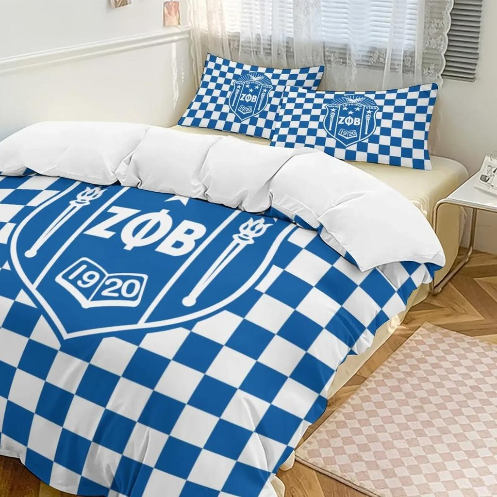 Zeta Phi Beta ZPB Společenství Ložní Souprava Kluci Dívky Jednolůžko Královská Velikost Povlak na Peřinu Povlak na Polštář Postel Děti Dospělí Domácí Textil