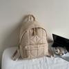 Nylon Padded Coat Backpack Solid Color Student Schoolbag Space Cotton Shoulder Bag  Outdoor