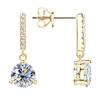 High-End Moissanite Tassel Drop Earrings: S925 Sterling Silver, Three-Prong Design