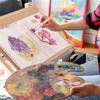 Good-For Painting On Wood Wall Stencils Projects Card Making DIY Crafts 12Pcs Wooden Stencil Brushes Set Acrylic Watercolor