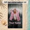 Beach TowelRoxy Dekker Custom Name Text Personalized Soft Towel for Beach Pool Indoor Home Decor Gift
