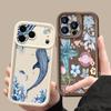 Ocean Whale Pattern TPU Phone Case For iPhone 17 Pro 17e 15 16 Pro Max 14 13 Pro Max 16e Shockproof Soft Silicone Protect Cover