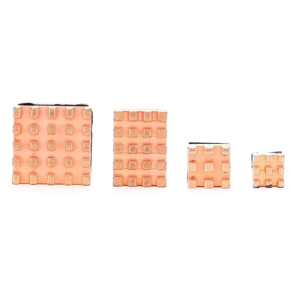 4PCS Easy Installation Pure Copper Heatsink for for Raspberry Pi 4B 1G 2G 4G Peripheral Cooling