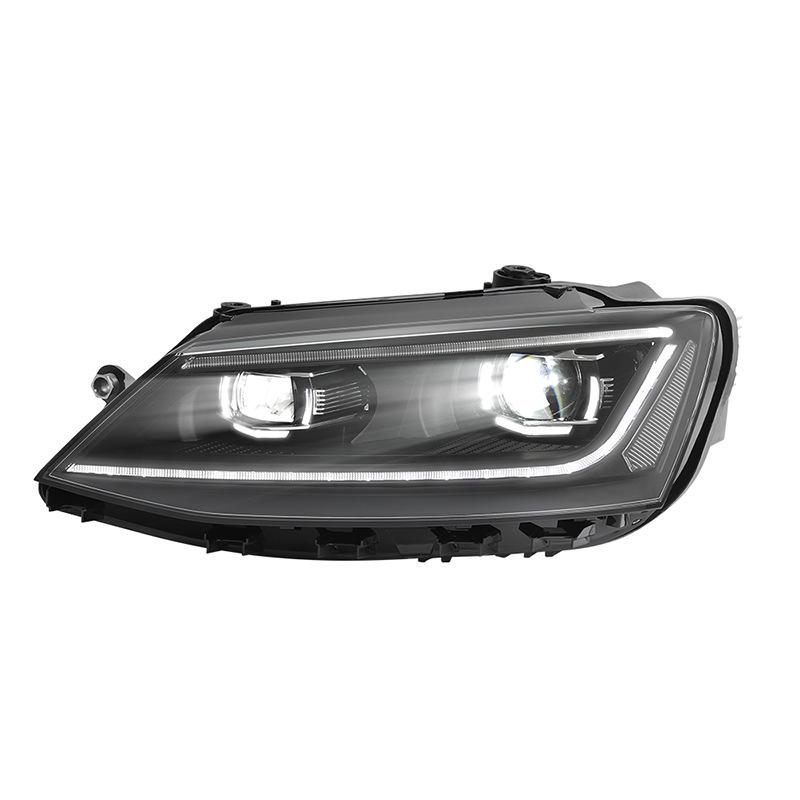 LED Headlights with Dynamic Daytime Running Lights and Sequential Turn Signals for 2012-2018 Sagitar Jetta.