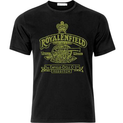Royal Enfield Vintage Style Motorrad Schwarzes Unisex T-Shirt