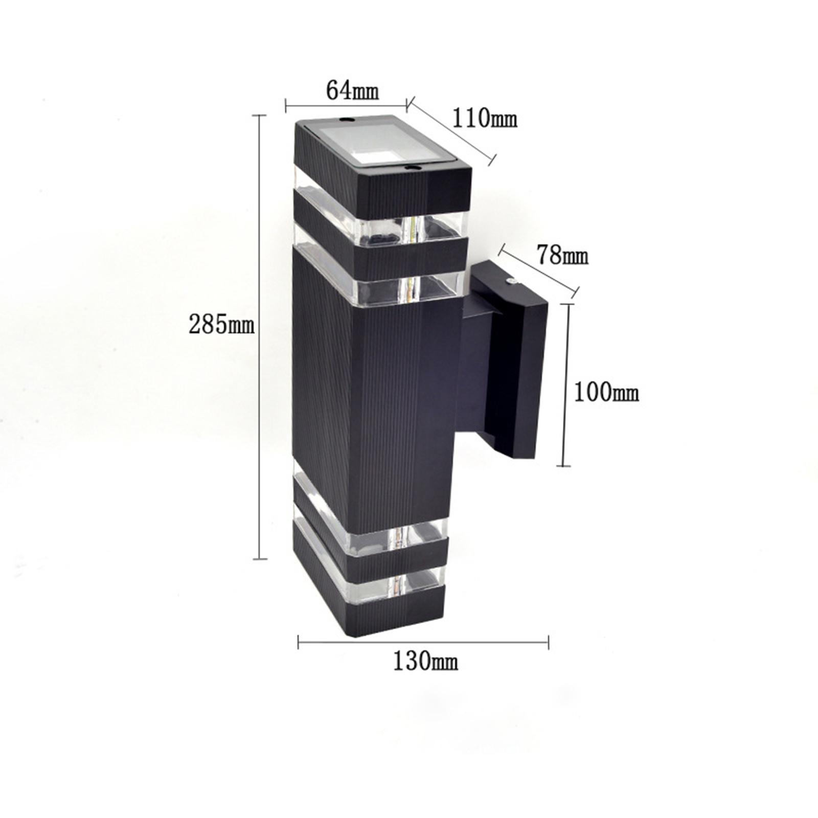 

Уличный настенный светильник с двумя головками, пластиковый корпус, светильник вверх и вниз E27, водонепроницаемый, наружный, настенный, садовый светильник, комплект из ПВХ Rectangular double 4-layer