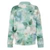 Women's Retro Street Lazy V,neck Long Sleeve Button Floral Print Pullover Top
