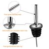 6 Sets Stainless Steel Oil Wine Liquor Bottle Pourers Dispenser with Cap Stopper