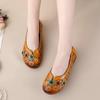 Johnature Versatile Flat Sandals Ethnic Style Genuine Leather Soft Sole Hollow Breathable Women's Shoes