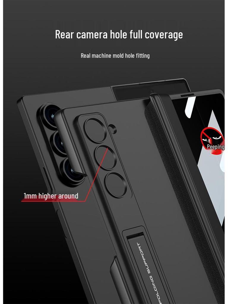 Samsung Z Fold 6 Slim Anti-Peep Magnetic Hinge Case with Full Coverage Screen Protection