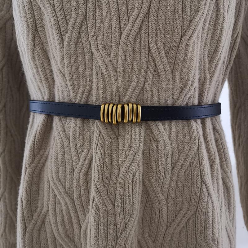 

Летний кожаный пояс на талию для женщин, узкий стиль с металлической пряжкой, для платья и повседневных нарядов