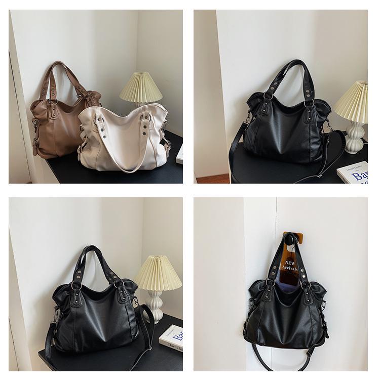 2025 New Women's Crossbody Tote - Large Capacity, Soft Leather, Simple Commute Shoulder Bag