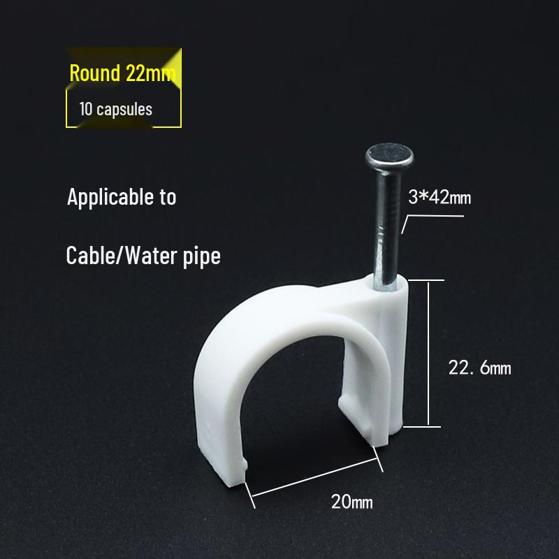 Steel & Plastic Nail Clips for Wires & Network Cables
