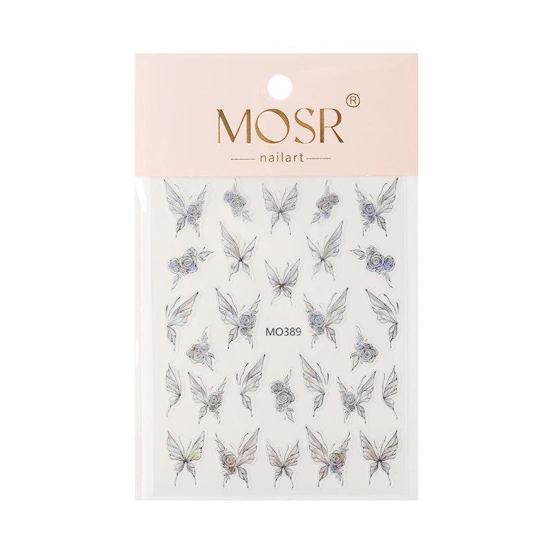 Iridescent 3D Butterfly Nail Stickers