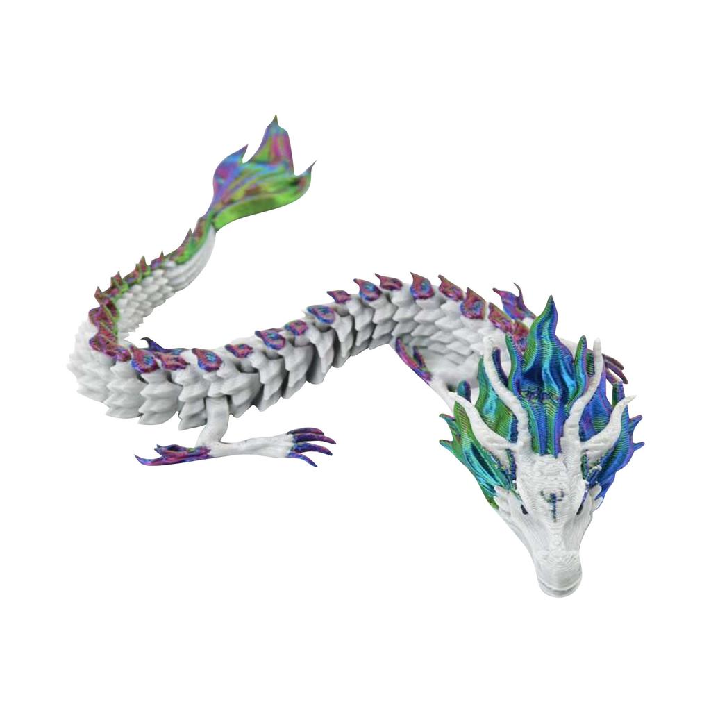 3D Printed Dragon With Eyes, Articulated 3D Printed Animals, 3D Printed Toys For Anxiety And ADHD Relief, Unique Home Decor