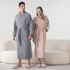 Cozy Velvet Bathrobe: Unisex Fleece-Lined, Thick Warmth for Autumn & Winter
