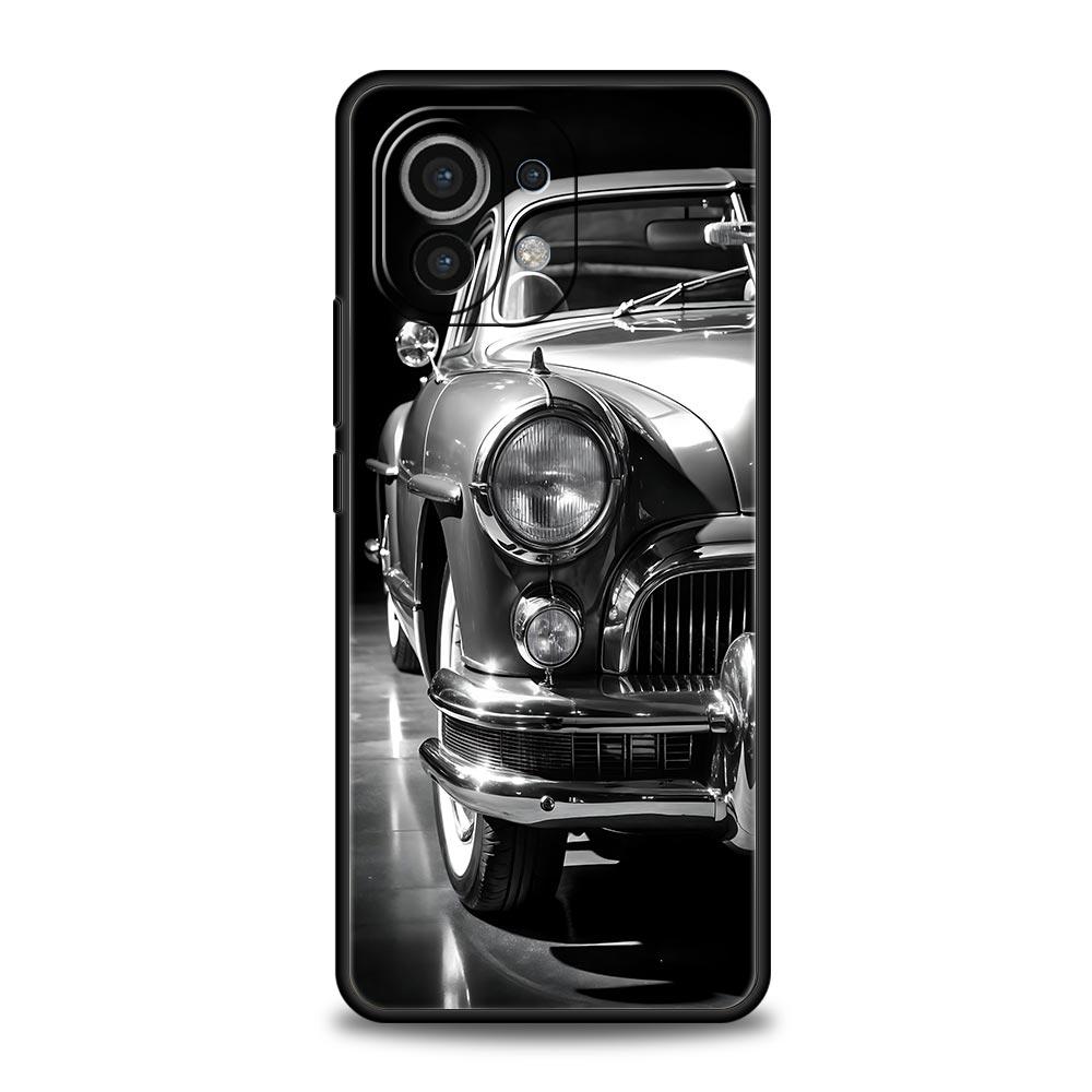 Black White Car Phone Case For Xiaomi Mi 17 15T 15 14 14T 13T 12T Pro 12 13 Lite 5G 11T Poco X6 X7 X5 Pro Soft Cover