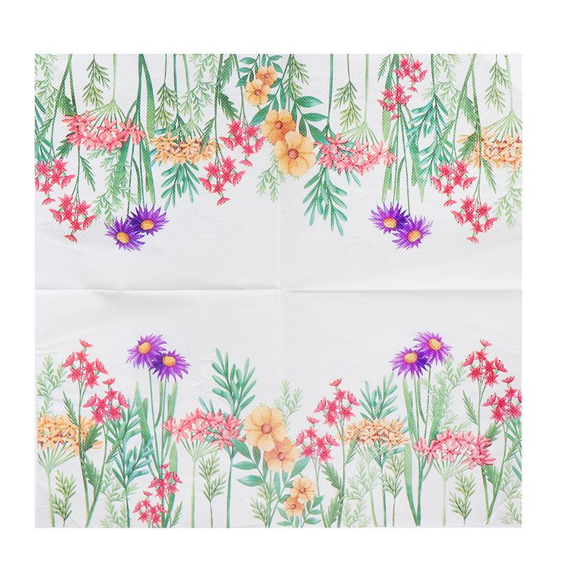 20Pcs/Lot Plant Flower Printed Disposable Paper Dinner Tableware Table Napkin Tissues Wedding Party Decoration