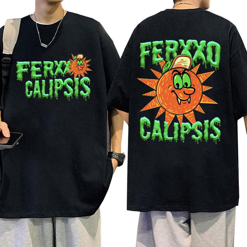 Rapper Feid Ferxxo 2024 Graphic T Shirt Mens Hip Hop Fashion High Quality TShirts Vintage Oversized Cotton Tshirt Streetwear