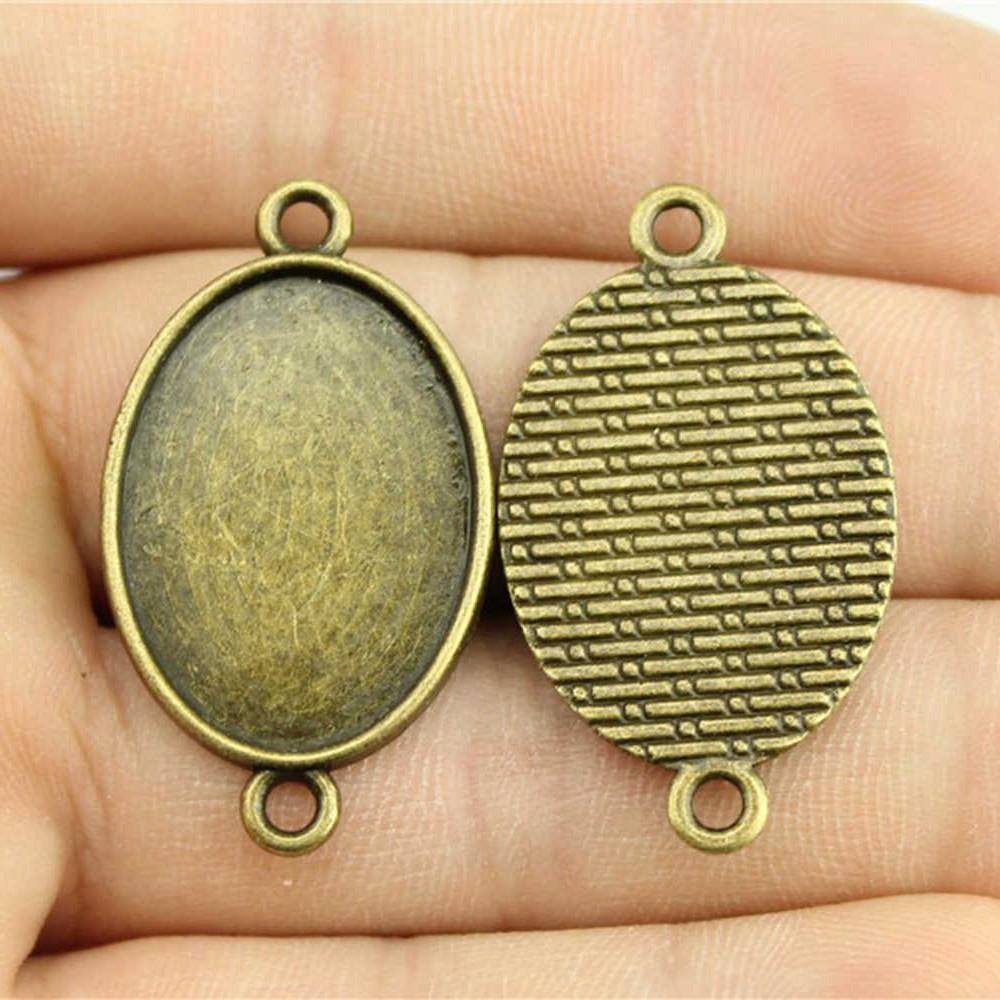 Owalna szklana baza kaboszonowa, oprawa, ramka pasująca 18x25mm 13x18mm, akcesoria, części, męska biżuteria, masywna, oryginalna dla Ciebie