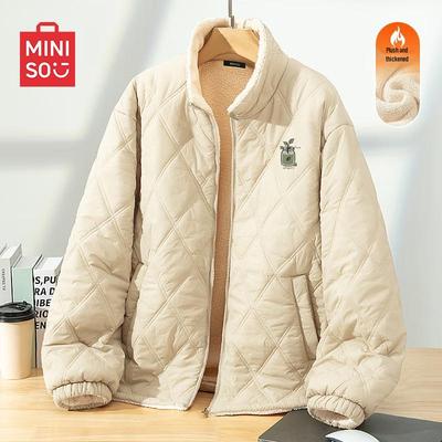 Unisex American Style Lamb Fleece Padded Winter Jacket