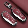 Zinc Alloy New Leather Car Key Case Cover Shell Fob for BYD Song Plus Atto 3 Han EV DM Qin Seal Dolphin Protective Auto Keychain