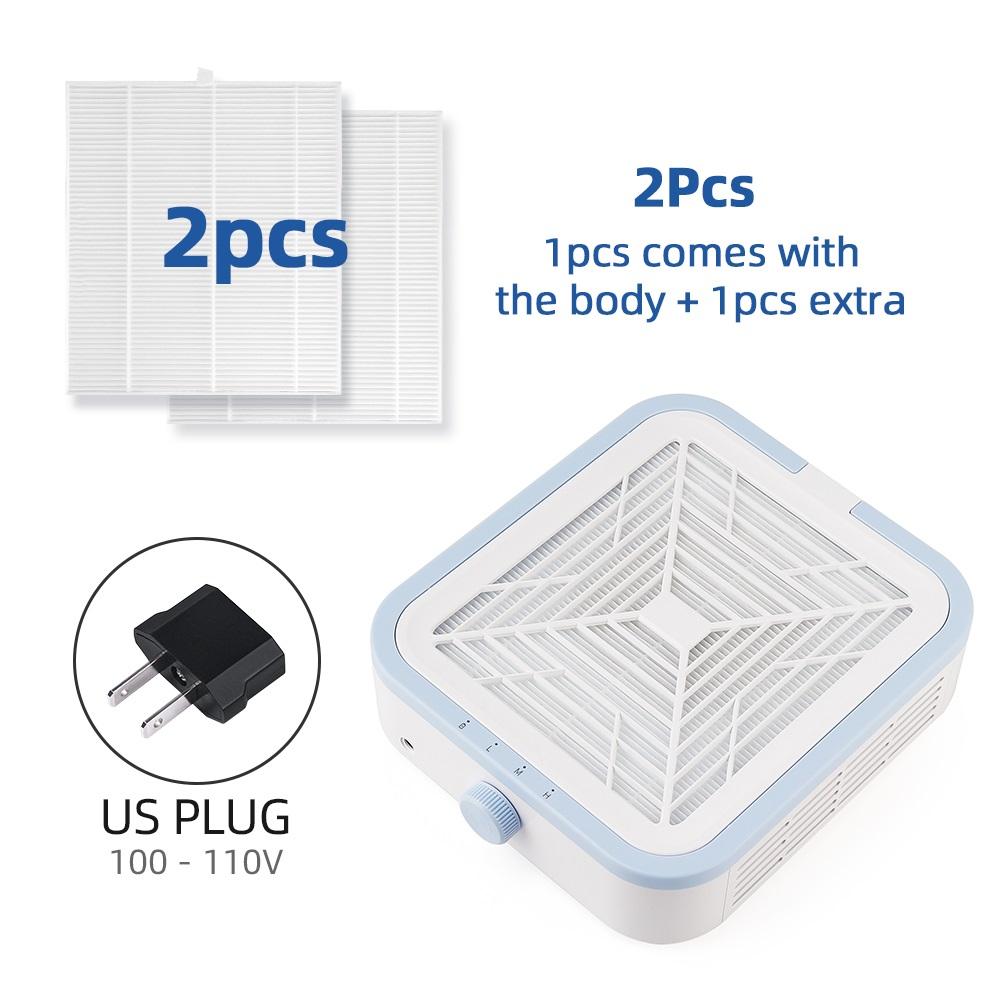 Wireless 120W Super Suction Nail Dust Collector Brushless Nail Dust Extractor Nail Art Manicure Fan Vacuum Cleaner With 2 Filter