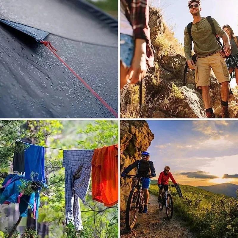 3/10/31M 7-core 4MM Reflective Paracord Rope Tactical Parachute Cord Camping Tent Rope Warning Line Lanyard DIY Bracelet