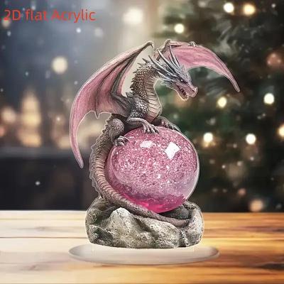 Retro Bohemian Dragon Crystal Ball Acrylic Decoration - Creative Office Gift