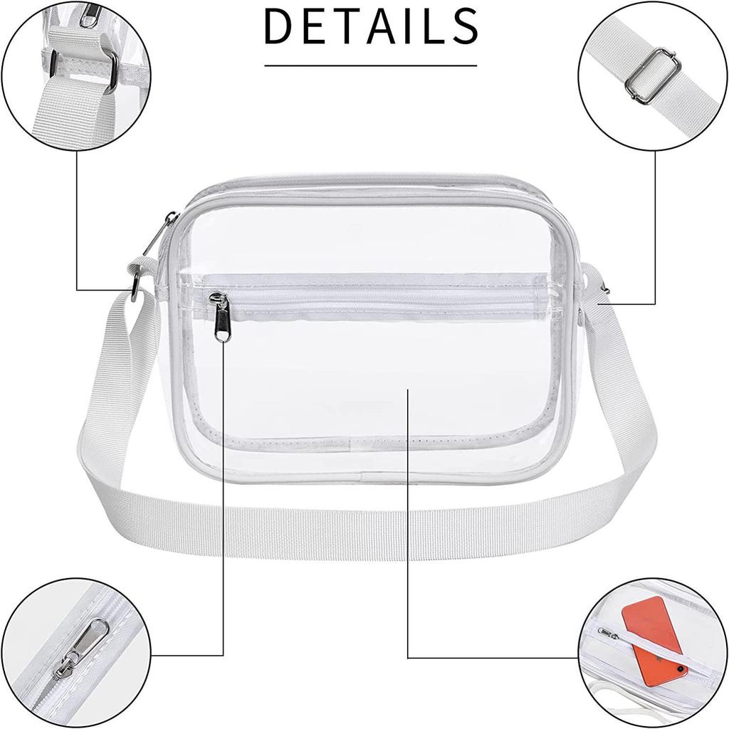 Transparent PVC Crossbody Travel Bag – Lightweight for Beach and Outings