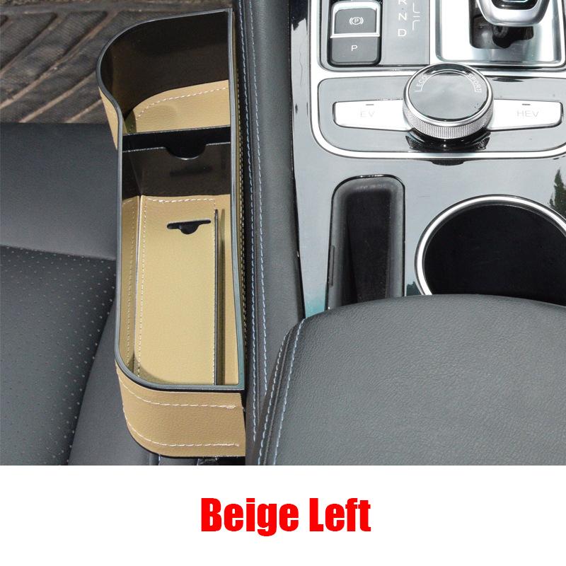 Leather Car Cup Holder Seat Side Pockets Storage Holder Auto Seat Gap Crevice Storage Organizer Box Auto Interior Accessories