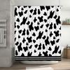 Animal Print Shower Curtain Black White Cow Skin Pattern Waterproof Bathroom Decor