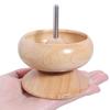 1 Set Wooden Spin Beading Tools Beads Storage Bowl Kit with Needle for DIY Bracelet Neckalce Jewelry Craft Beading Supplies