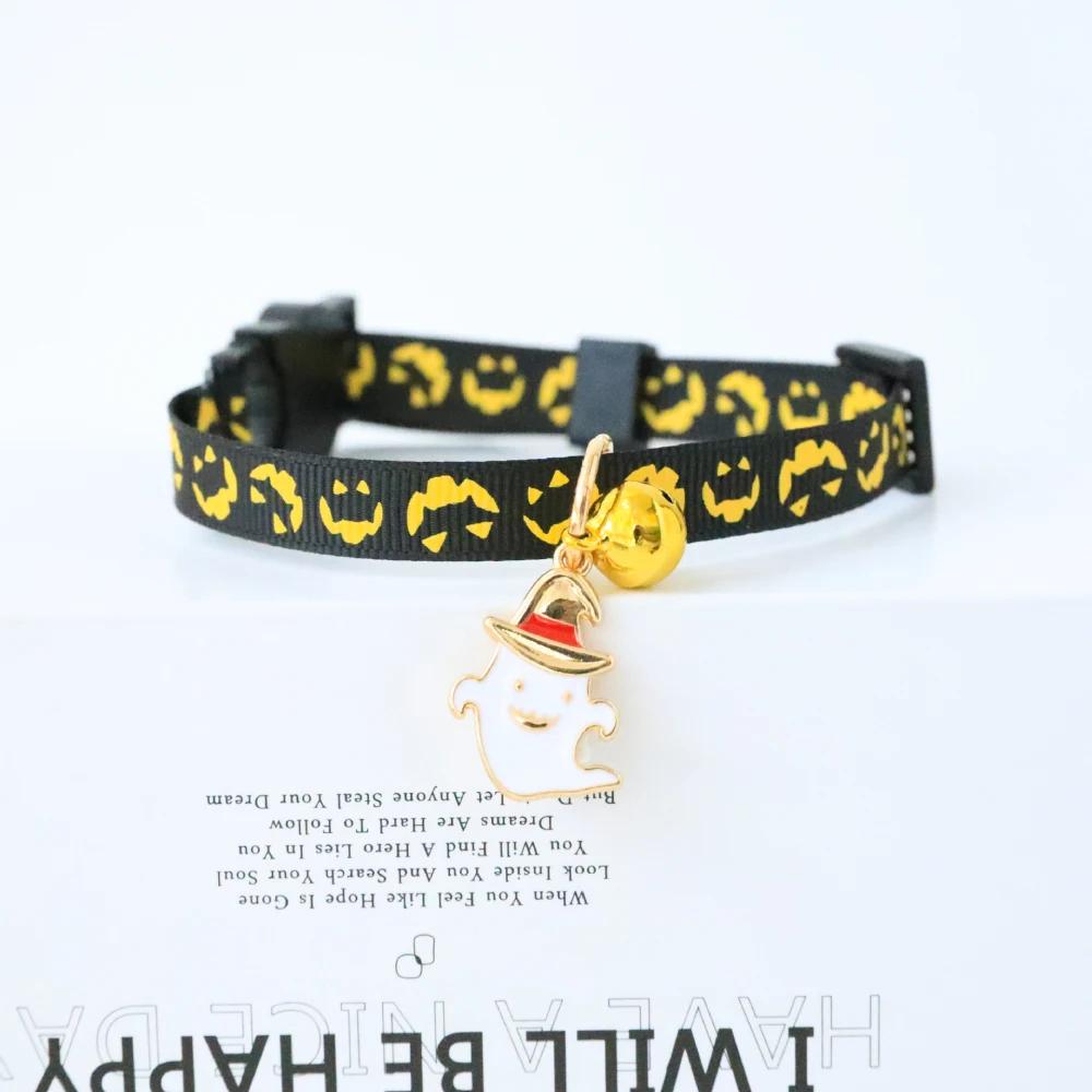 

Cat Adjustable Cat Halloween Puppy Pendant Decoration Dog Necklace Products Kitten Pet Collar Collars Halloween Pet Accessories 18-30cm