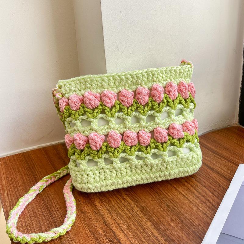 Regnbågstulpan DIY-kit: Handstickad Sommar Dopaminväska - Axel/Crossbody