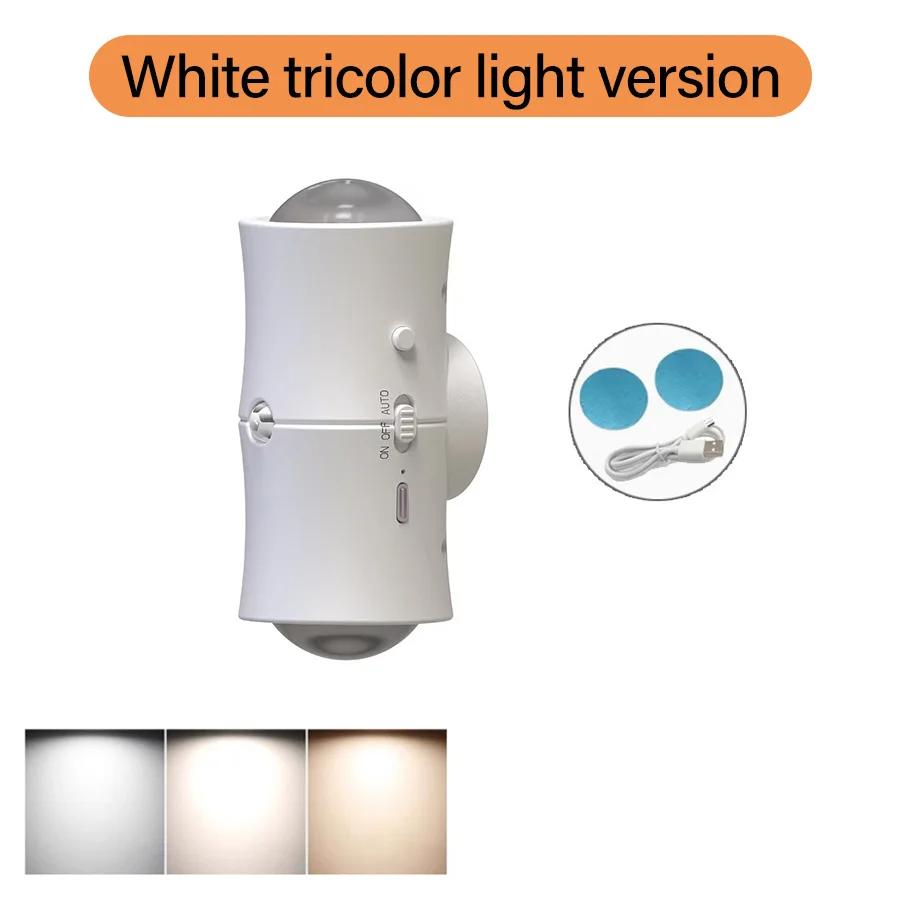 Three-color RGB Human Body Induction Wall Light Motion Sensor Magnetic Desk Lamp Atmosphere Light for Bedroom Decoration