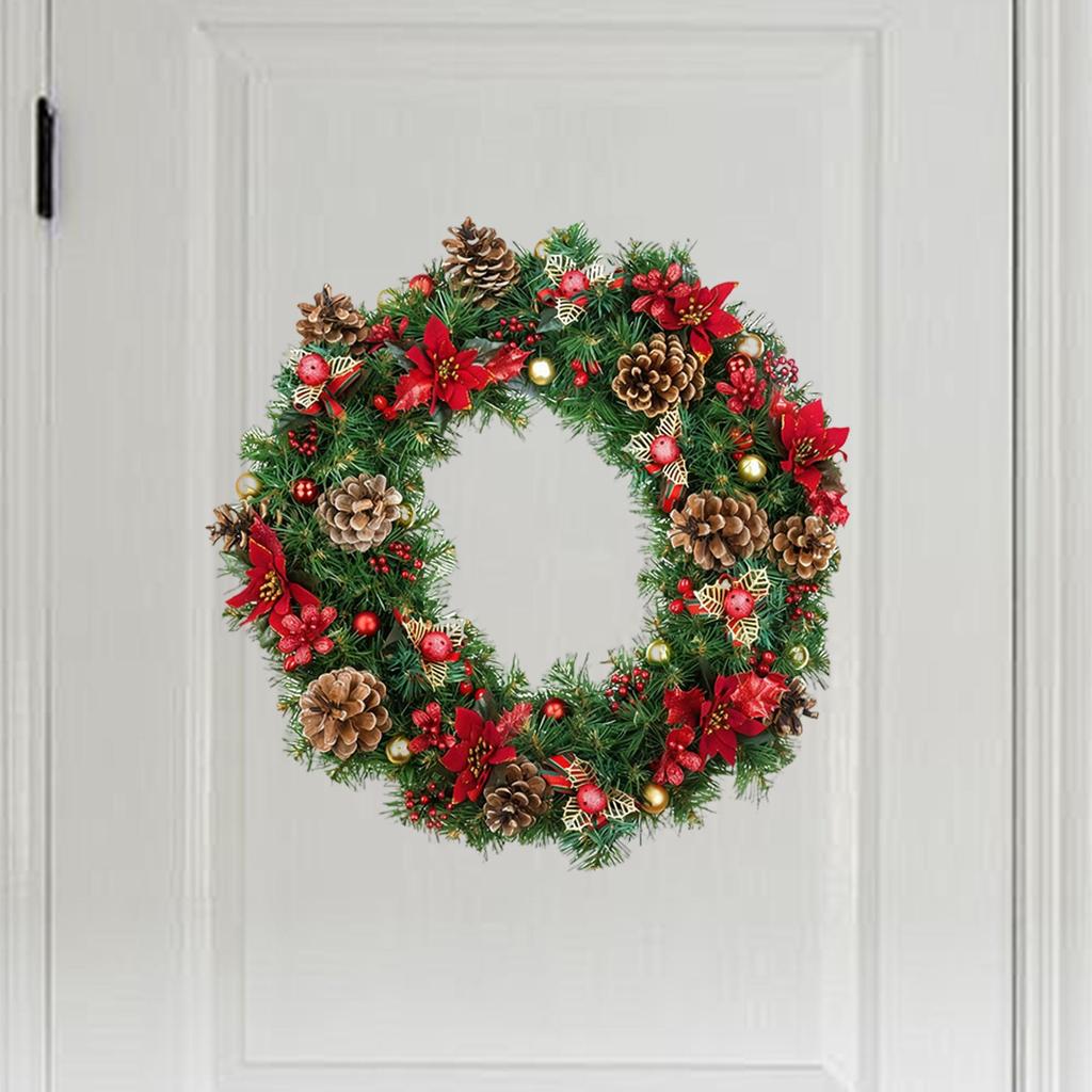 Christmas Wreath Decal Removable Garland Decal Party Decor Christmas Wreath Wall Clings For Winter Door Home Party Shop Bathroom
