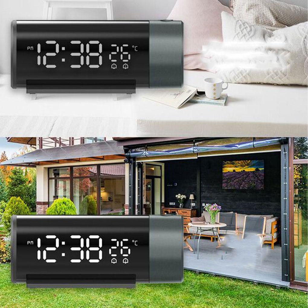 Digital Projection Alarm Clock Self-adjusting Backlight Wide Application Alarm Clock With Projector