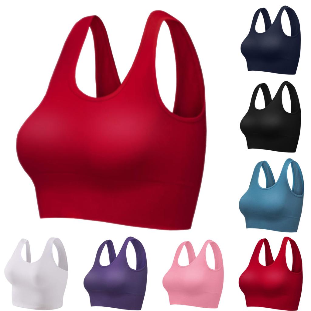 Women's Light Support Seamless Sport Bra Wireless Yoga Bralette Shaping Top