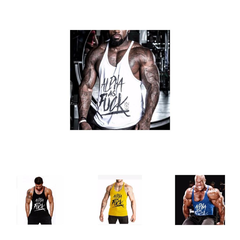 Sports Homme Tank Tops Débardeur Hauts Tshirt Maillot Muscle Gym Stringer Alpha