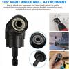 Right Angle Screwdriver Attachment Holder Magnetic Power Drill Bit Adjustable 105 Degree 1/4 Extension Screw Driver Adapter