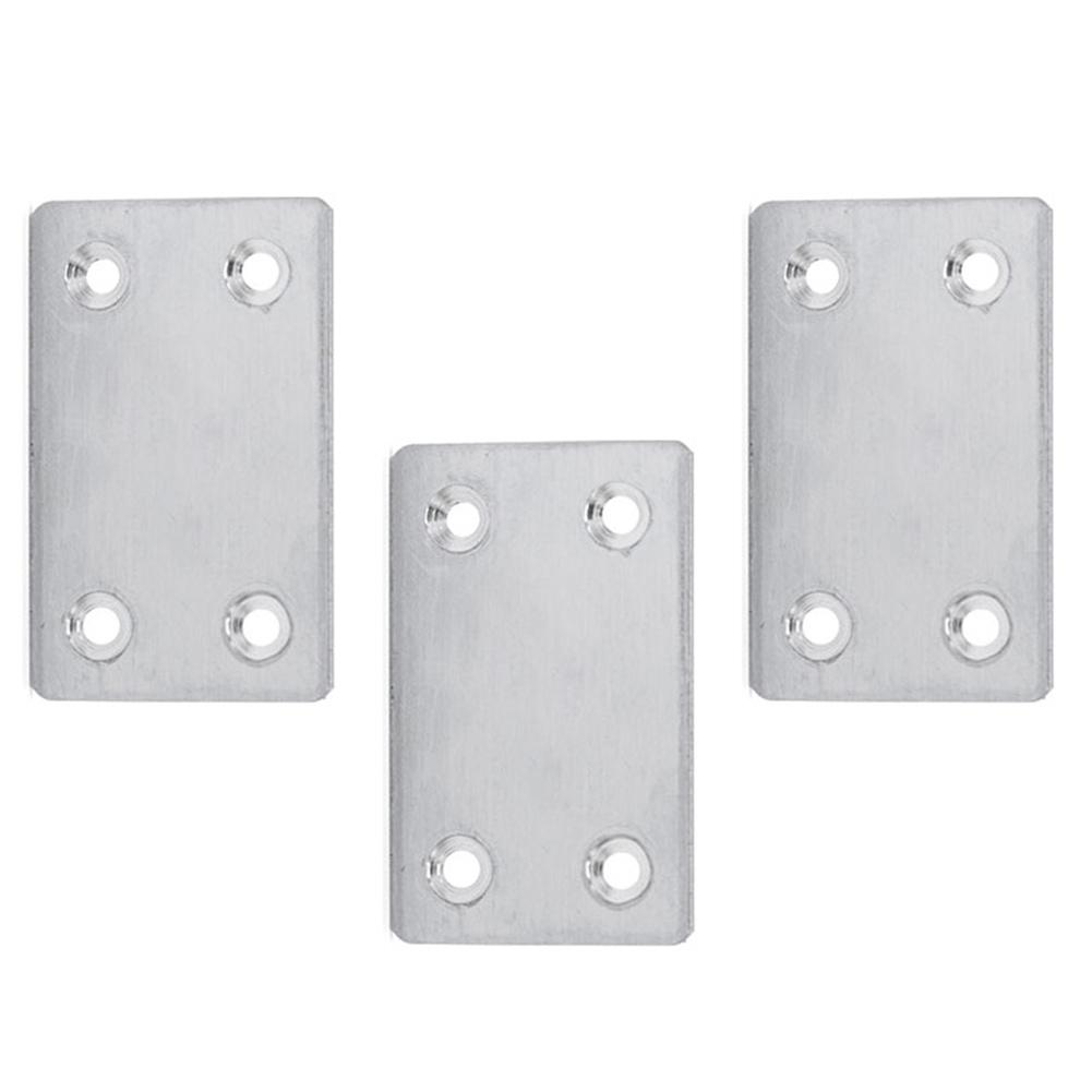 Furniture Connectors Fixing Piece Repair Plate Corner Brackets Furniture Flat Mending 4 Holes Connecting Fasteners