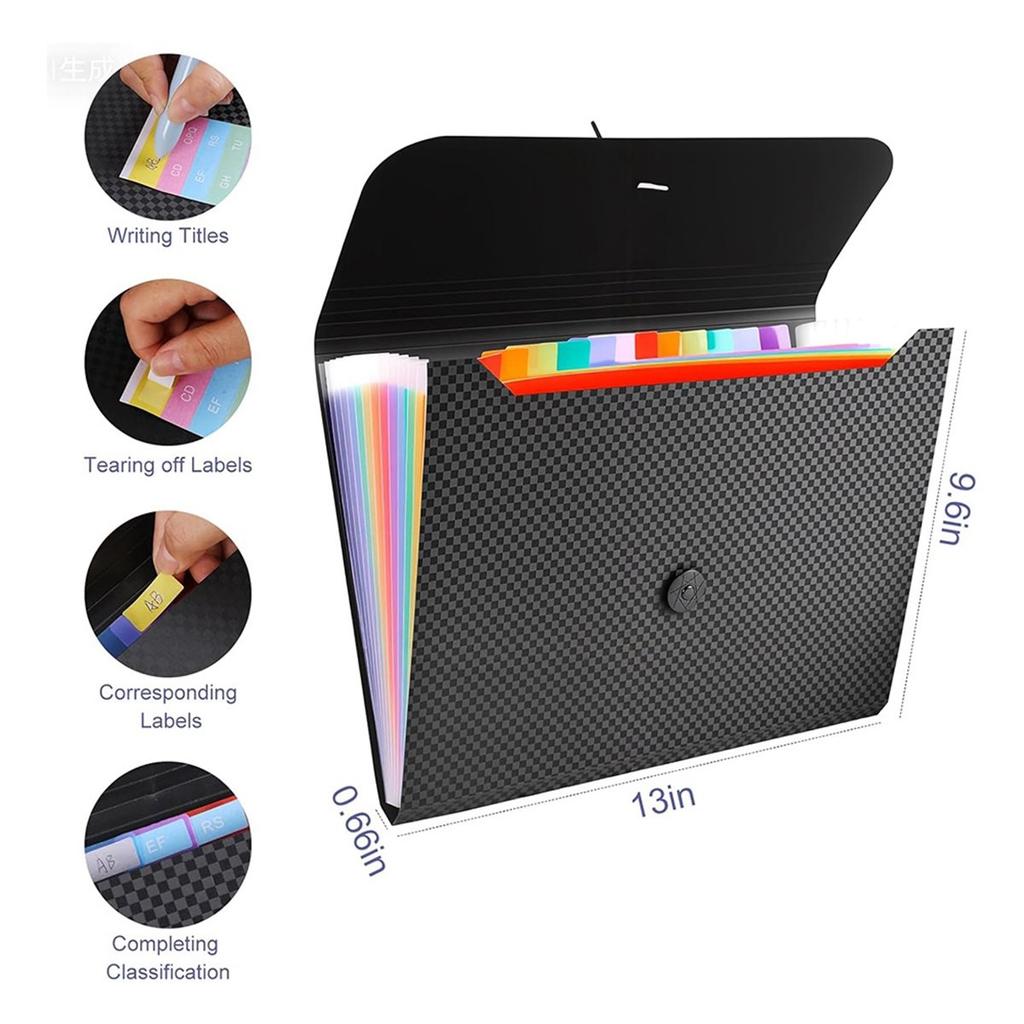 2026 New File Organizer, 13-Pocket Expanding Folder Accordian Folder Great for Home, Office, Travel & Classroom