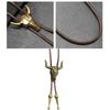 Multifunctional Cow Motif PU Leather Necklace Practical Alloy Detailing Unisex Stylish Jewelry For Daily Wear