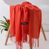 Women 70x200cm Faux Cashmere Solid Fringe Scarf Minimalist Elegant A/C Shawl Soft Breathable Autumn And Winter Warm Scarf