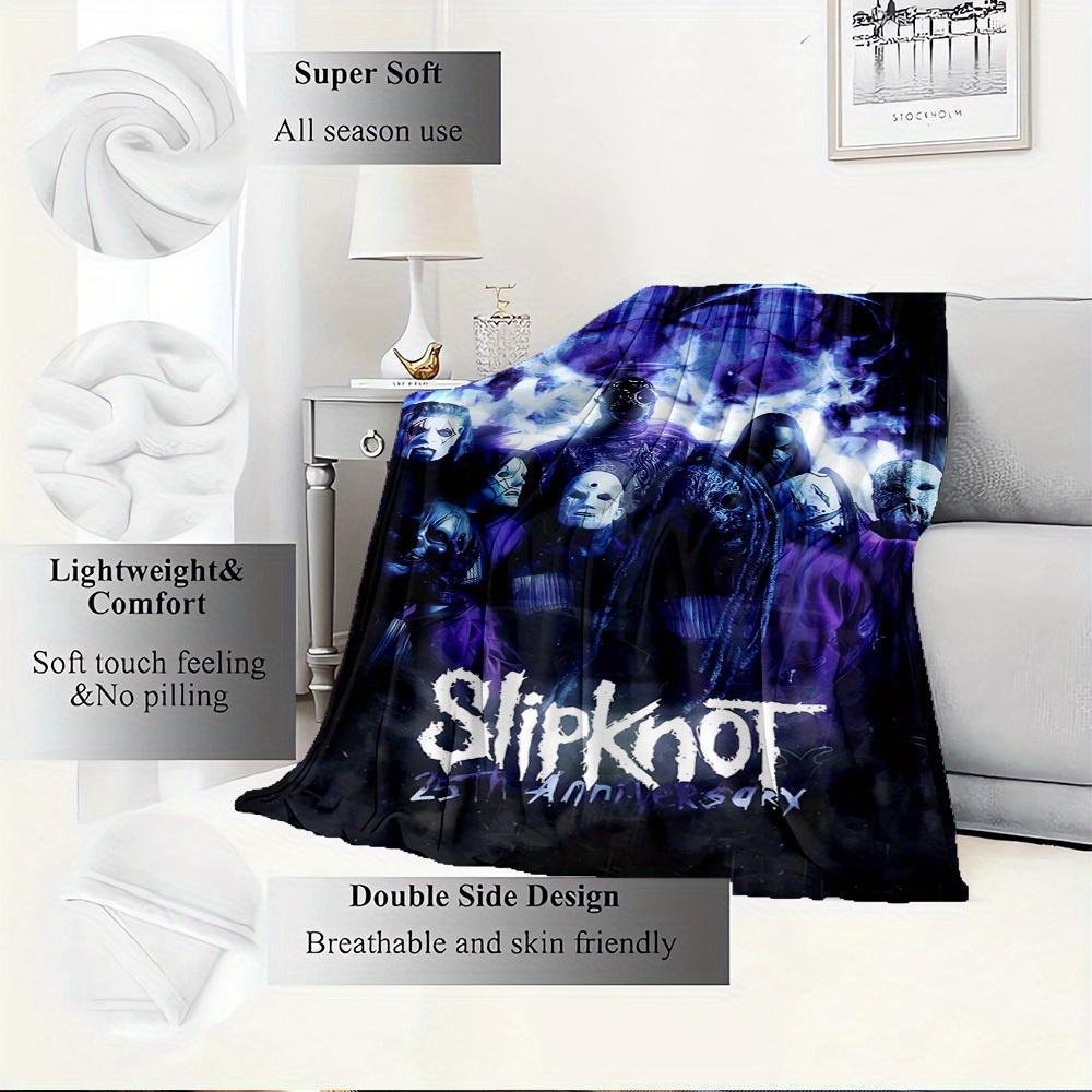 1ks Slipknot, Heavy Metal, Hudební kapela Flanelová deka Lehká měkká pro všechna roční období, Ideální na pohovku, do kanceláře, na postel, na cesty, na kempování Přehoz67
