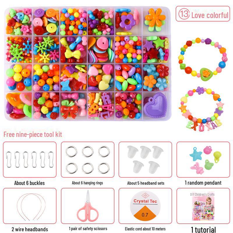 Keyou DIY Beads Kit for Kids: Handmade Bracelets & Necklaces Accessories