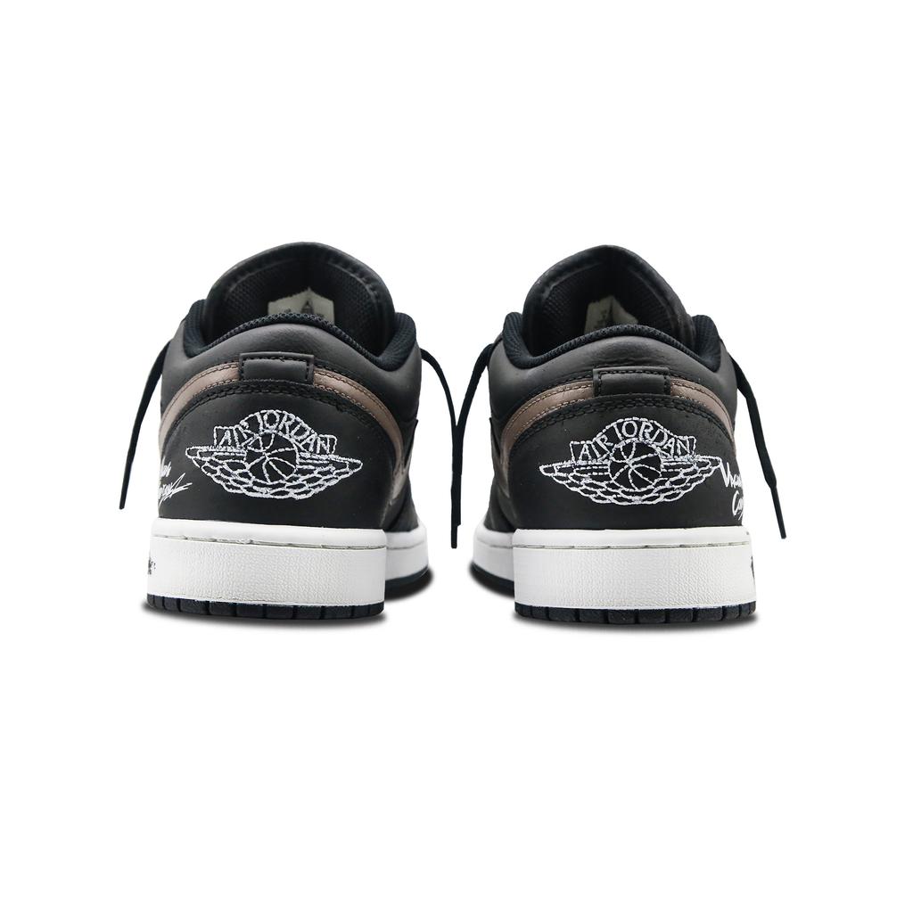 Jordan Air Jordan 1 'Dark Roast' Abrasion Resistant Low top Vintage Basketball Shoes Men's Black Brown 553558-131(Team839-Dark Roast)
